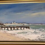 Table: Oil on canvas Escapade at Saint Adresse