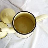 Vintage yellow enamelled coffee maker