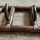 Vintage rattan coat rack 70s