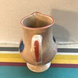 Former MBFA Pornic pitcher - ceramic handle and painted by Helena France vintage