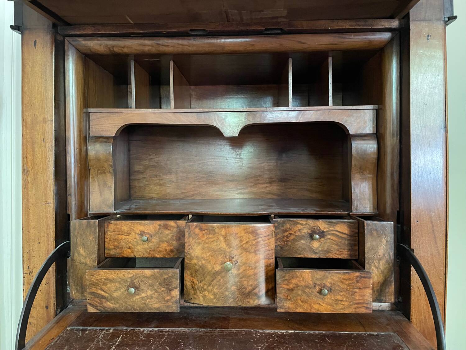 Restoration period mahogany secretary