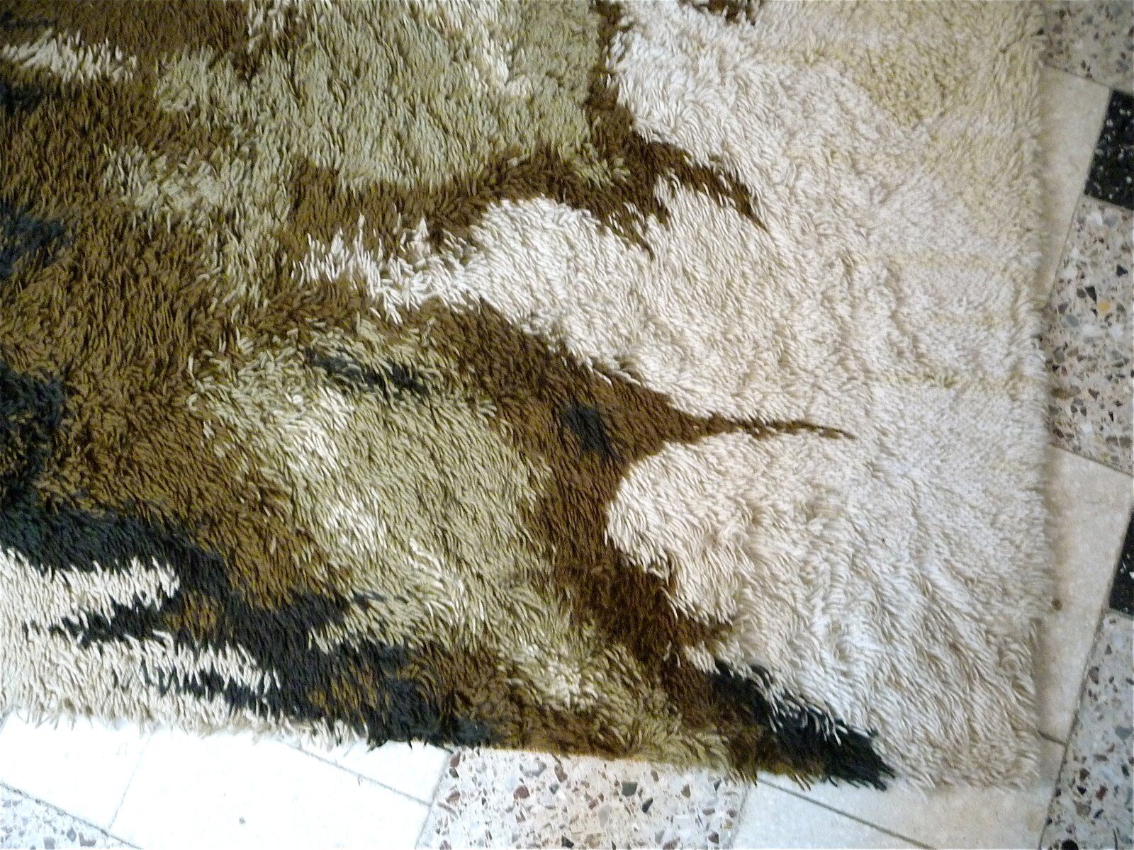 Scandinavian Modern rug with abstract decor by Ege Rya, Denmark 1960s