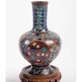 Pair of cloisonné bronze vases, china, xixth century