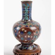 Pair of cloisonné bronze vases, china, xixth century