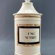 Old Paris 19th century porcelain medicine jar marked UNG:NUTRIT: