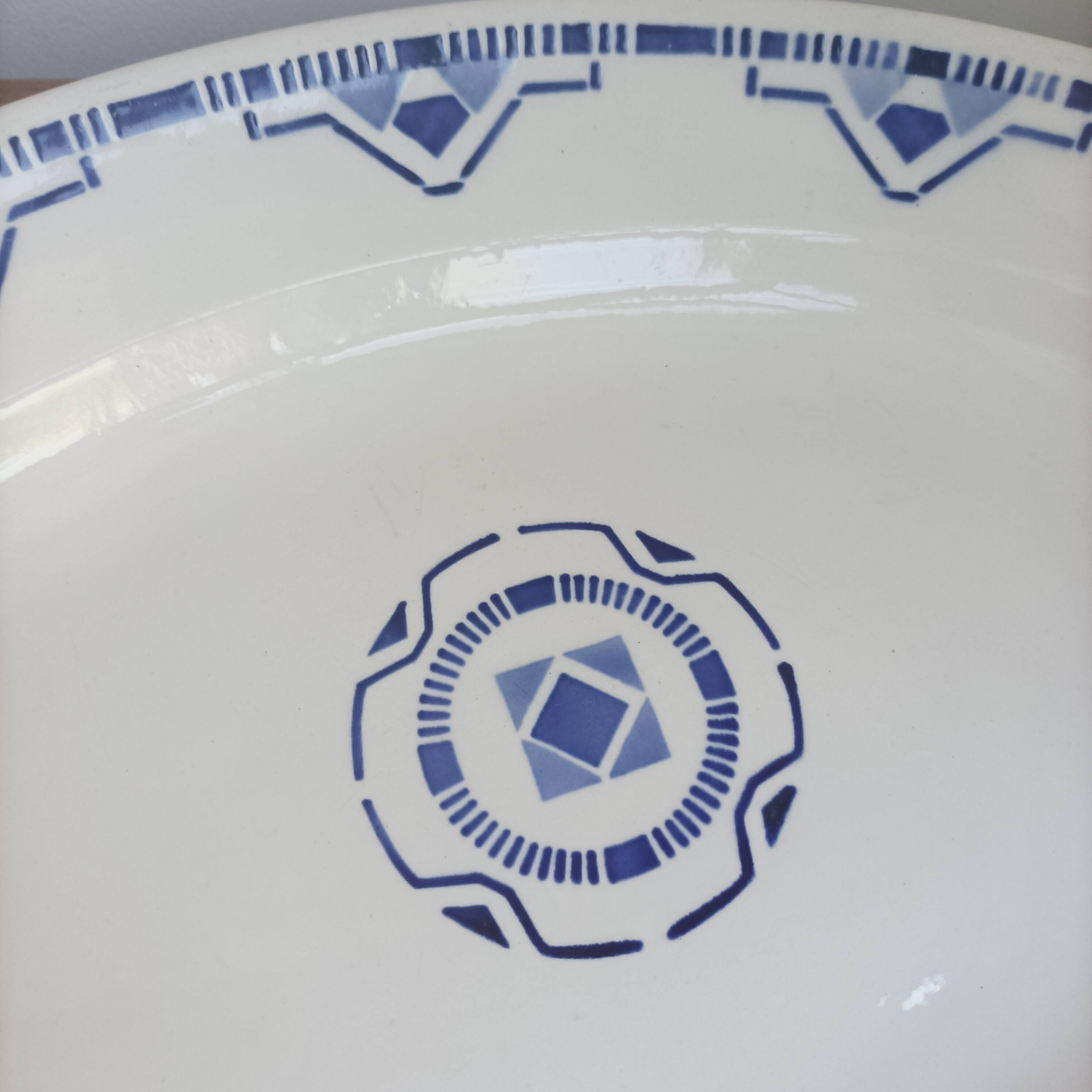 Large Art Deco earthenware serving dishes from St Amand