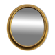 Miroir ovale vintage avec cadre en bois doré