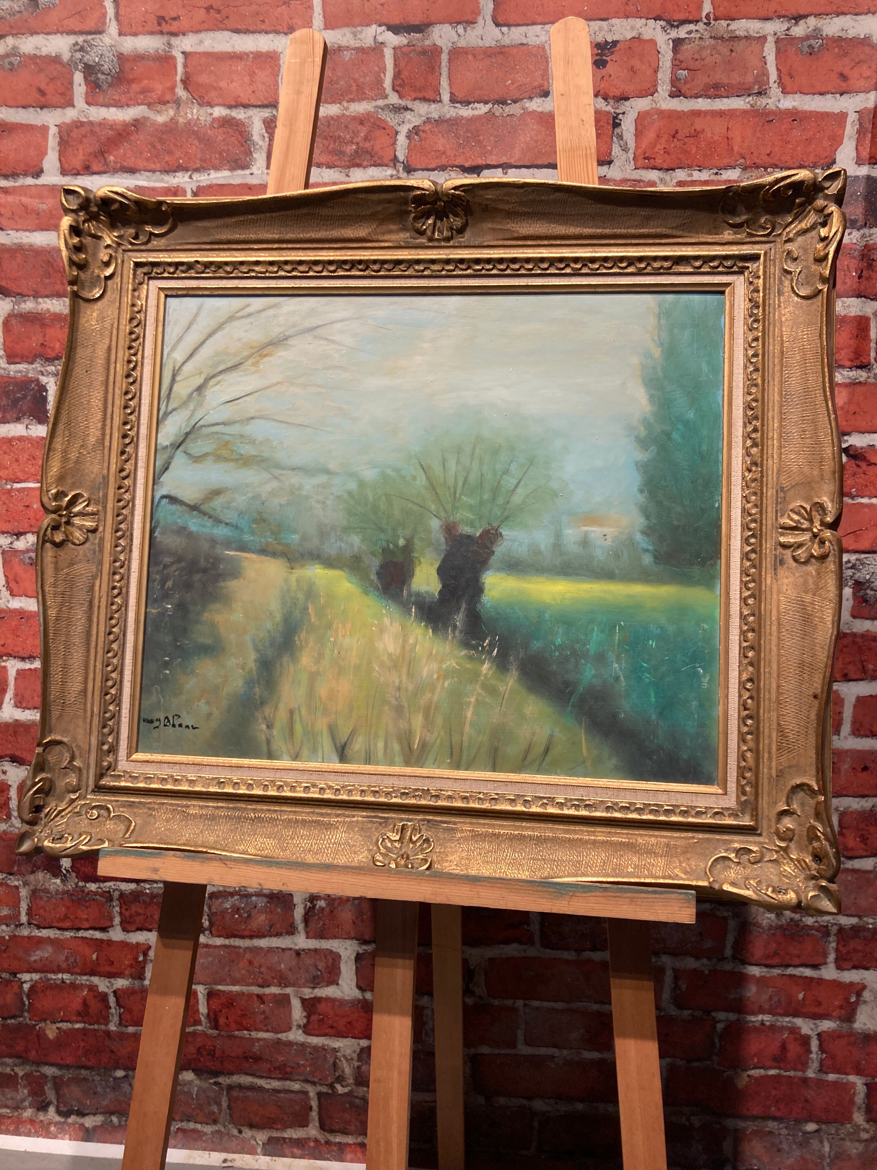 Oil on canvas framed