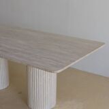 Table à manger rectangulaire Olympia - Travertin Naturel