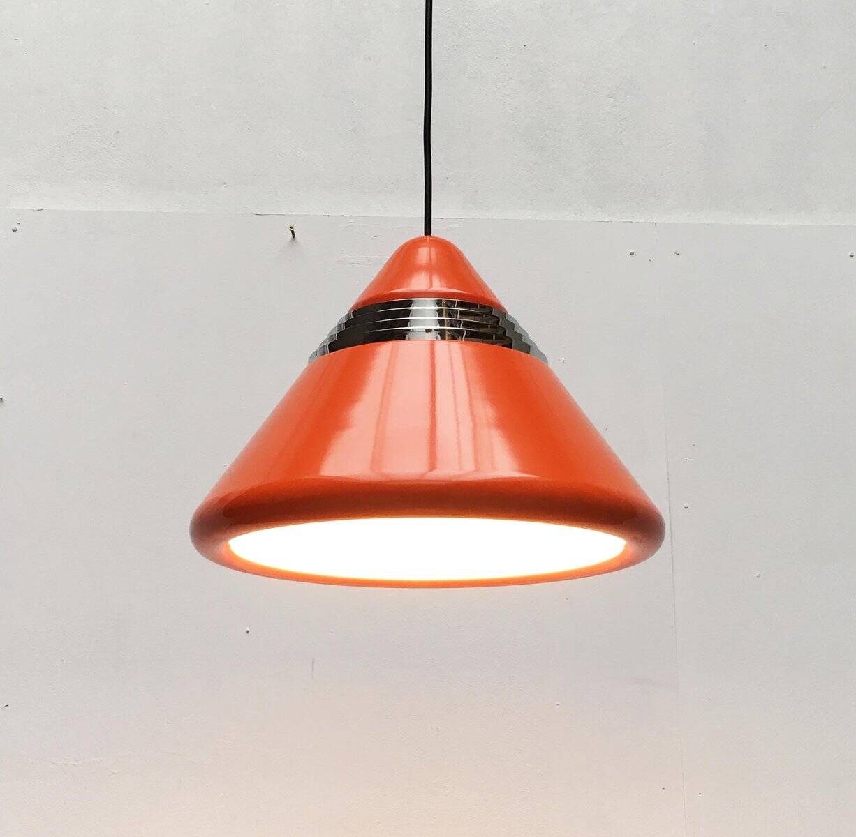 Vintage German Hanging Lamp Space Age Model 5535 by Alfred Kalthoff for Staff