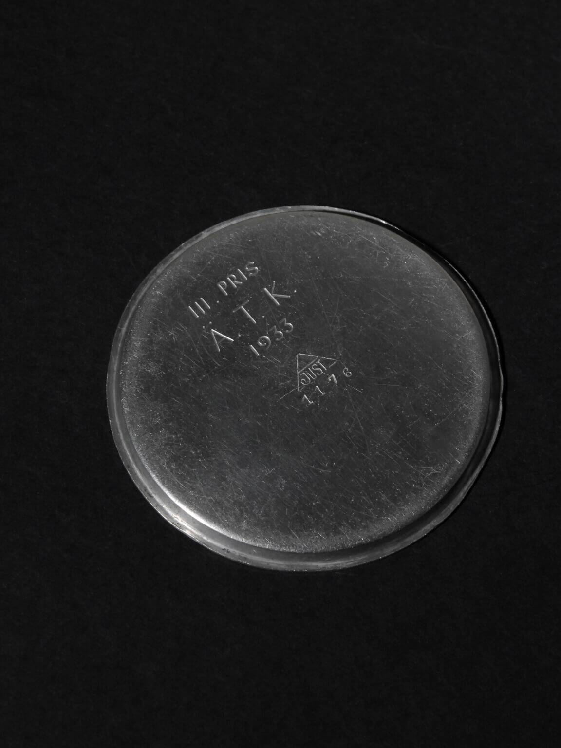 Just Andersen Art Deco Pewter Coaster With Fish Motifs, Denmark, 1933
