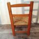 Chaise enfant en bois et paille