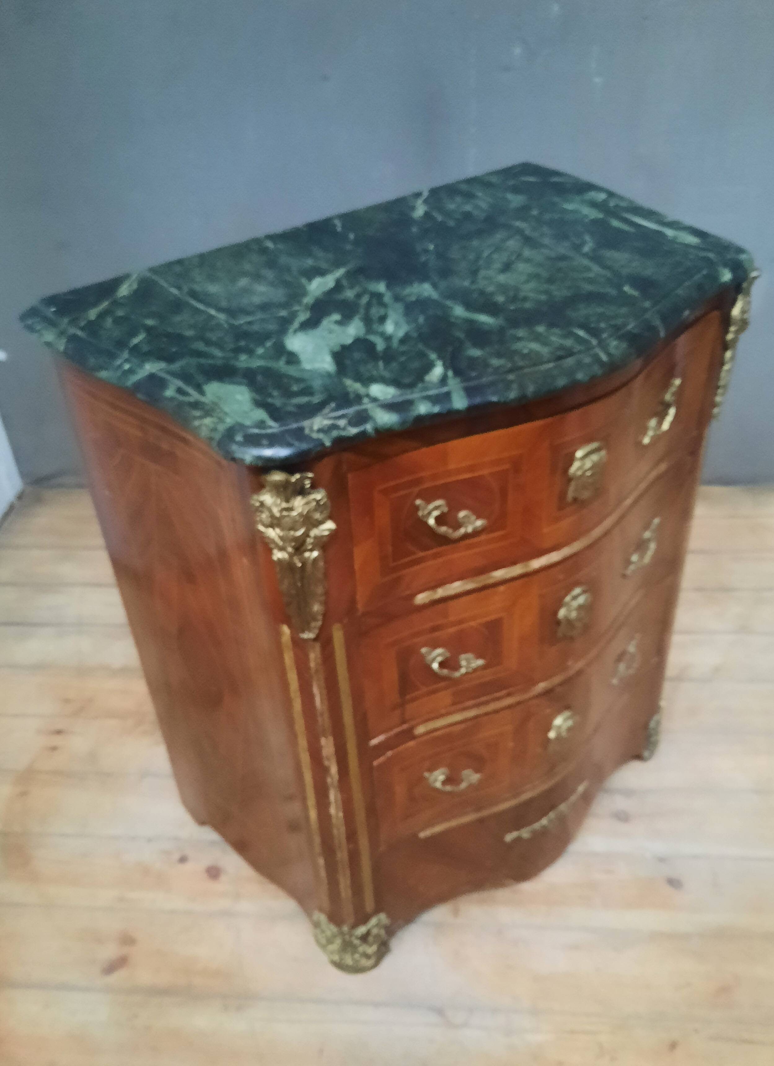 Louis XIV style marquetry chest of drawers