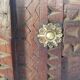 Carved wooden window with rear support for possible mirror