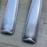 10 silver metal forks