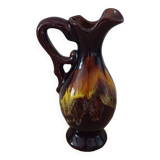 Carafe pichet Vallauris marron et jaune