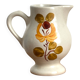 Vintage Maine St Amand earthenware pitcher with floral decorations