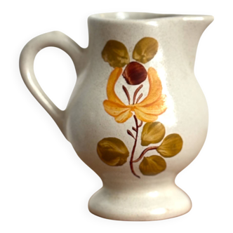 Pichet faience Maine St Amand vintage décors floral