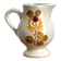 Vintage Maine St Amand earthenware pitcher with floral decorations
