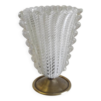 Table lamp with Murano glass shade - mid 20th century