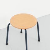 Anthracite grey beech low stool