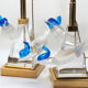 Lalique Crystal Pimlico Birds Table Lalique crystal pimlico birds table lamps Mid-Century