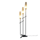 Vintage 3-light floor lamp, Arlus style, Art Deco spirit, 1950s.