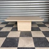 Travertine coffee table