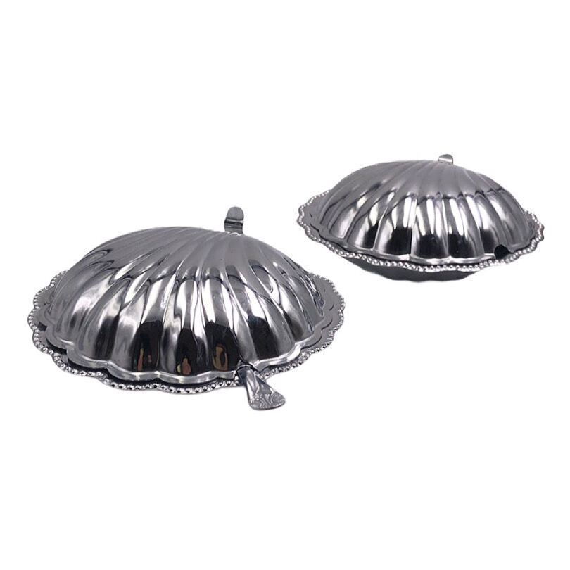 Vintage silver metal shells