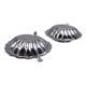 Vintage silver metal shells