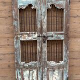 Art Deco patio door in Burmese teak with original patina.