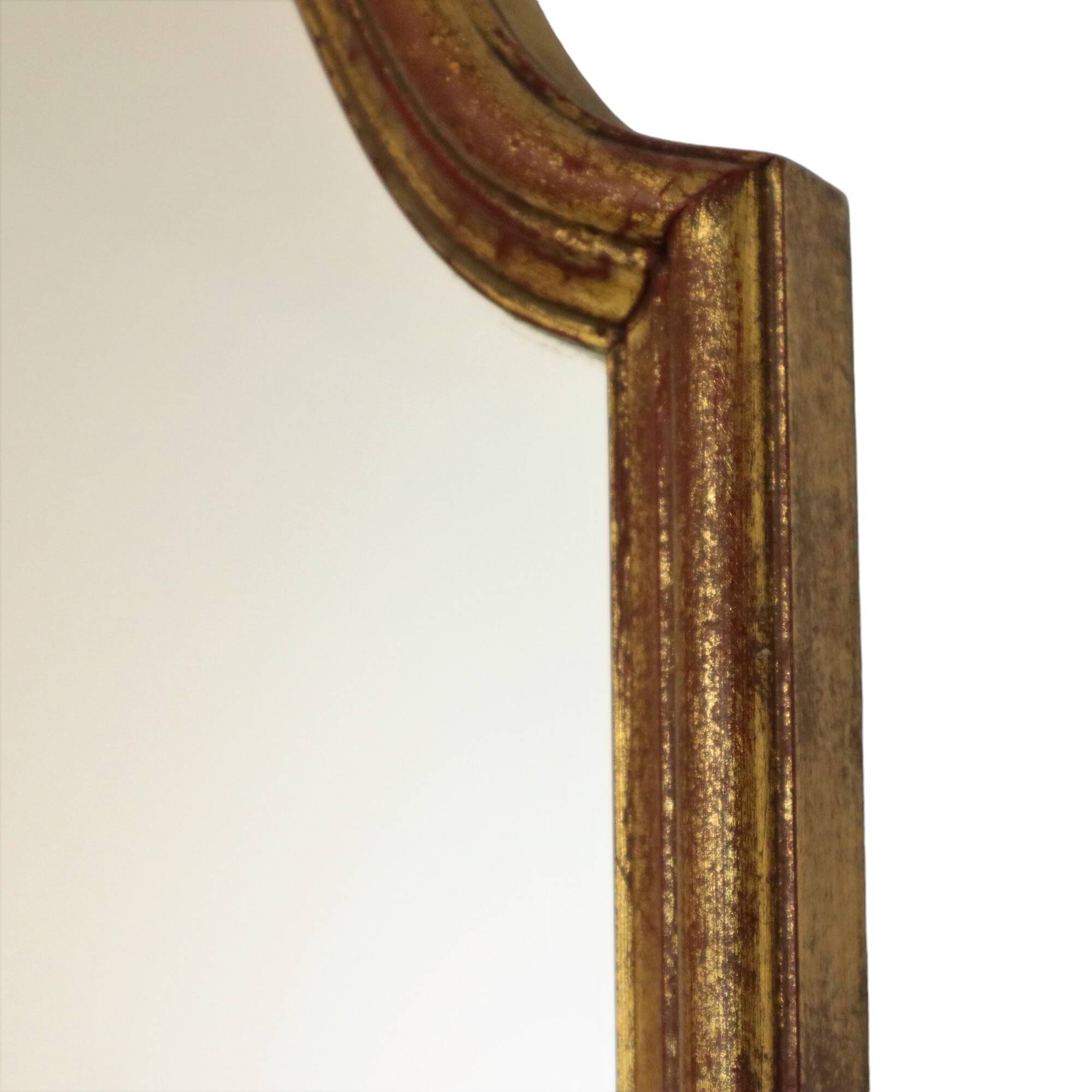 Deknudt Narrow Hall Mirror Gold Gilded Classic Acanthus Crown 138cm