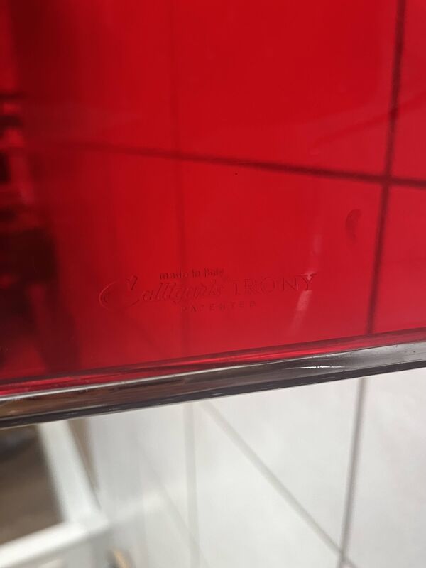 4 chaises Calligaris « Irony » en polycarbonate rouge, Italie