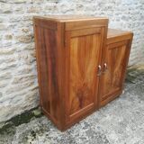 Asymmetric solid walnut buffet