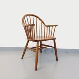 Baumann vintage Bridge Western fan armchair in wood from the 70s