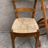 Set of 4 straw chairs