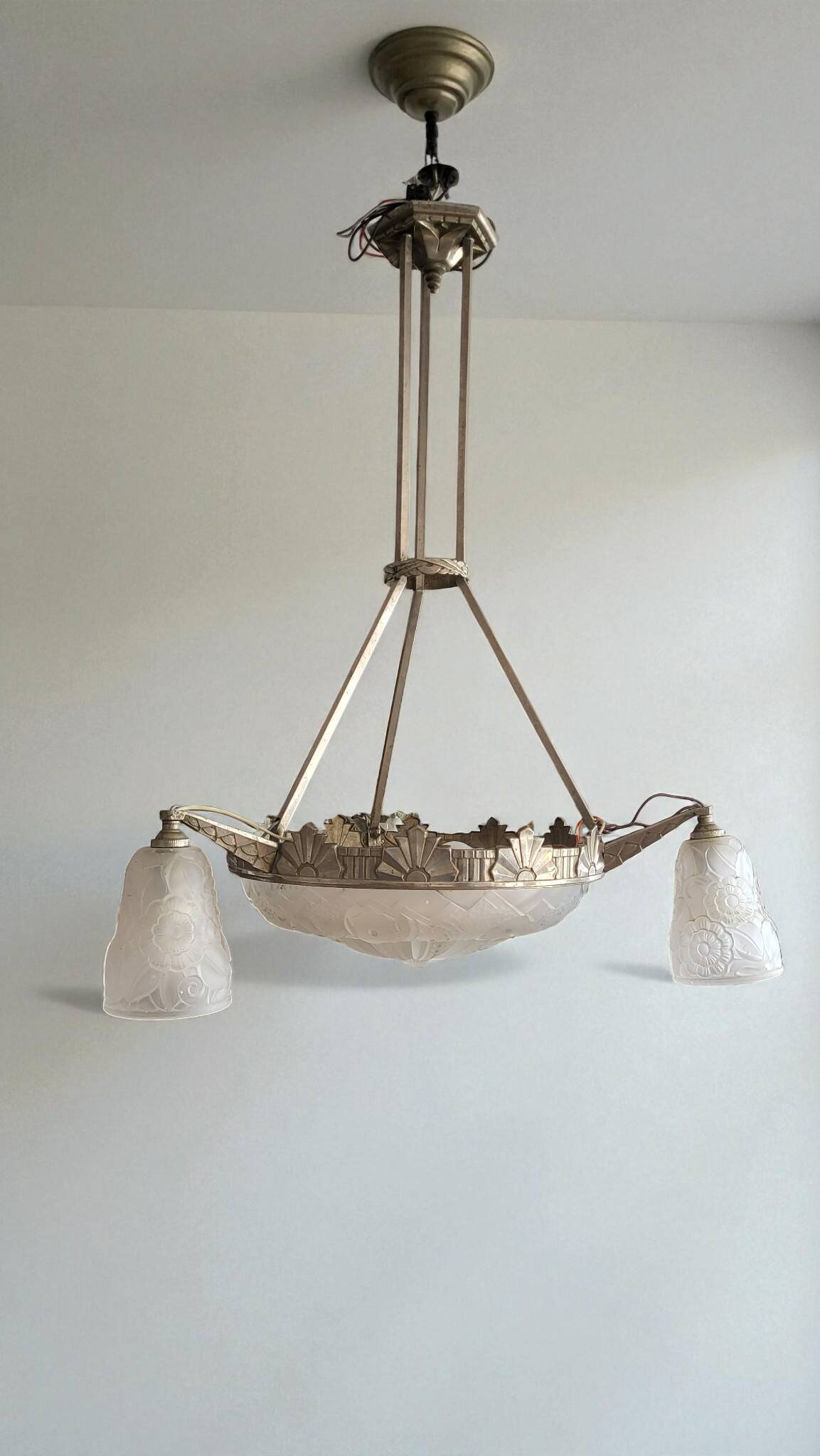 Lustre Art Déco Muller Frères Lunéville 1930