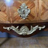Louis XV style commode in marquetry from around 1920.