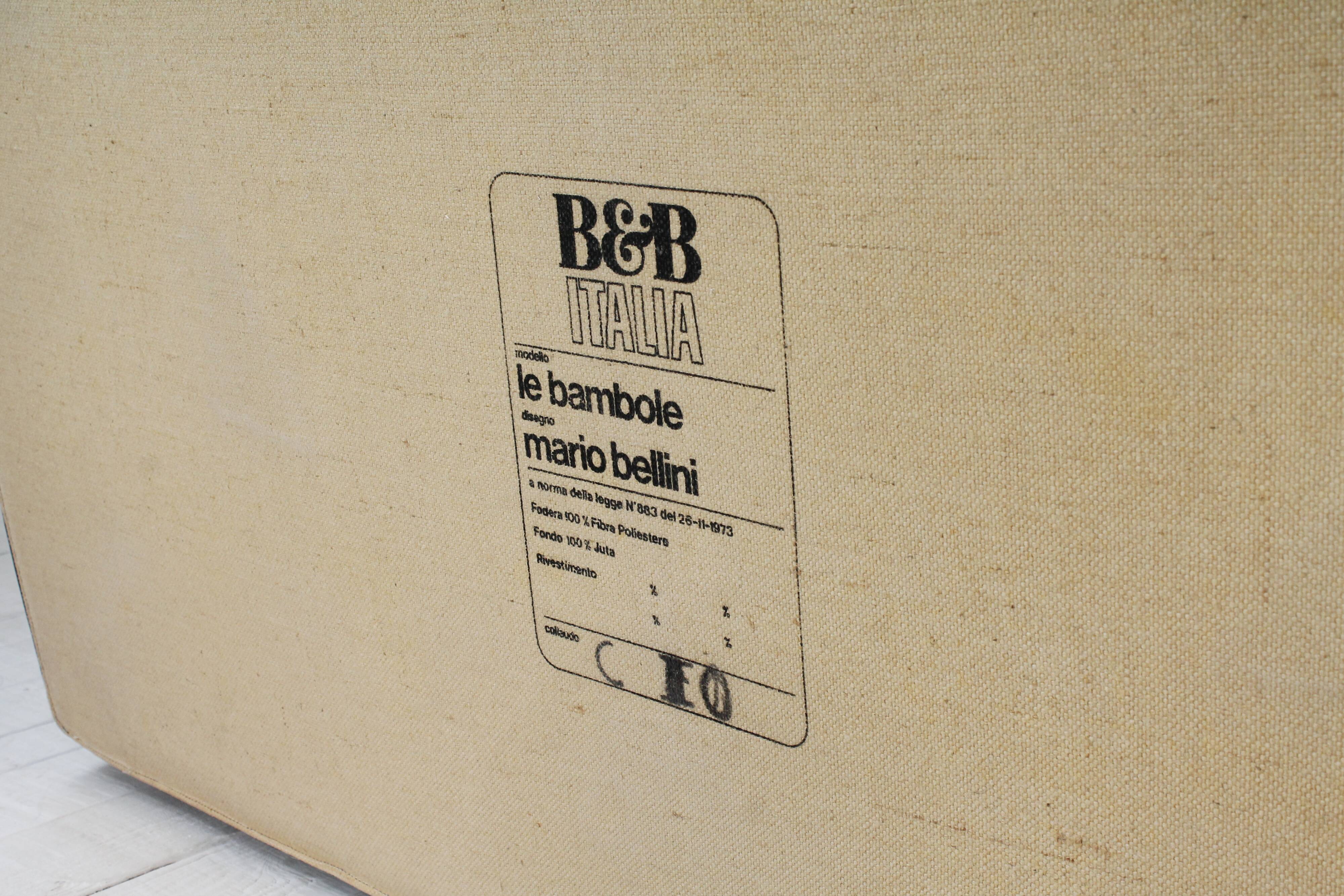 Canapé « Le Bambole » de MArio Bellini pour B&B Italia (1985)