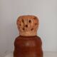 Handcrafted table lamp in carved wood / Wabi-Sabi & Organic style