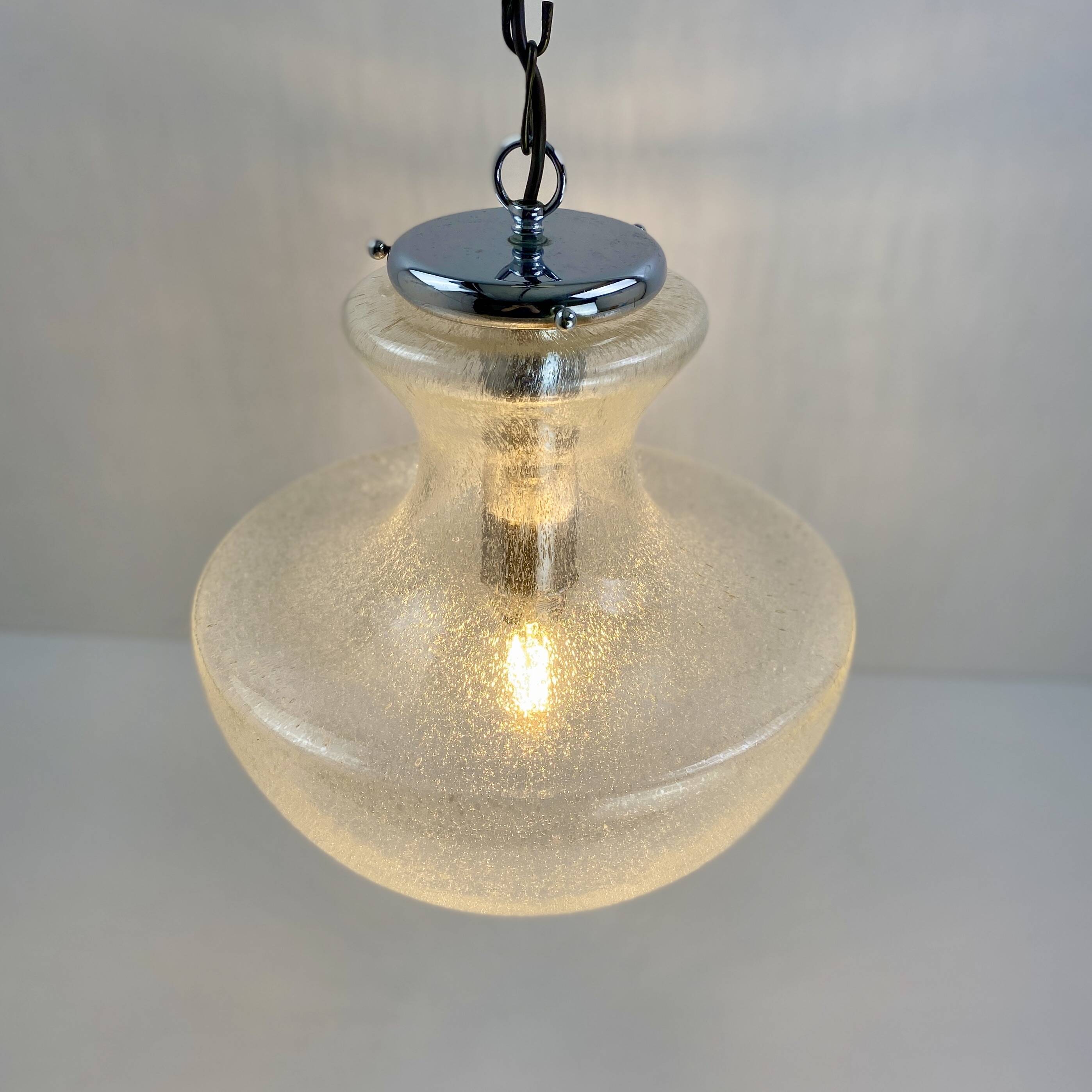 Murano glass pendant light (Mazzega) for Doria, 1960s.