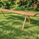 Pair of antique farmhouse benches in solid wood – brutalist style – 180 cm