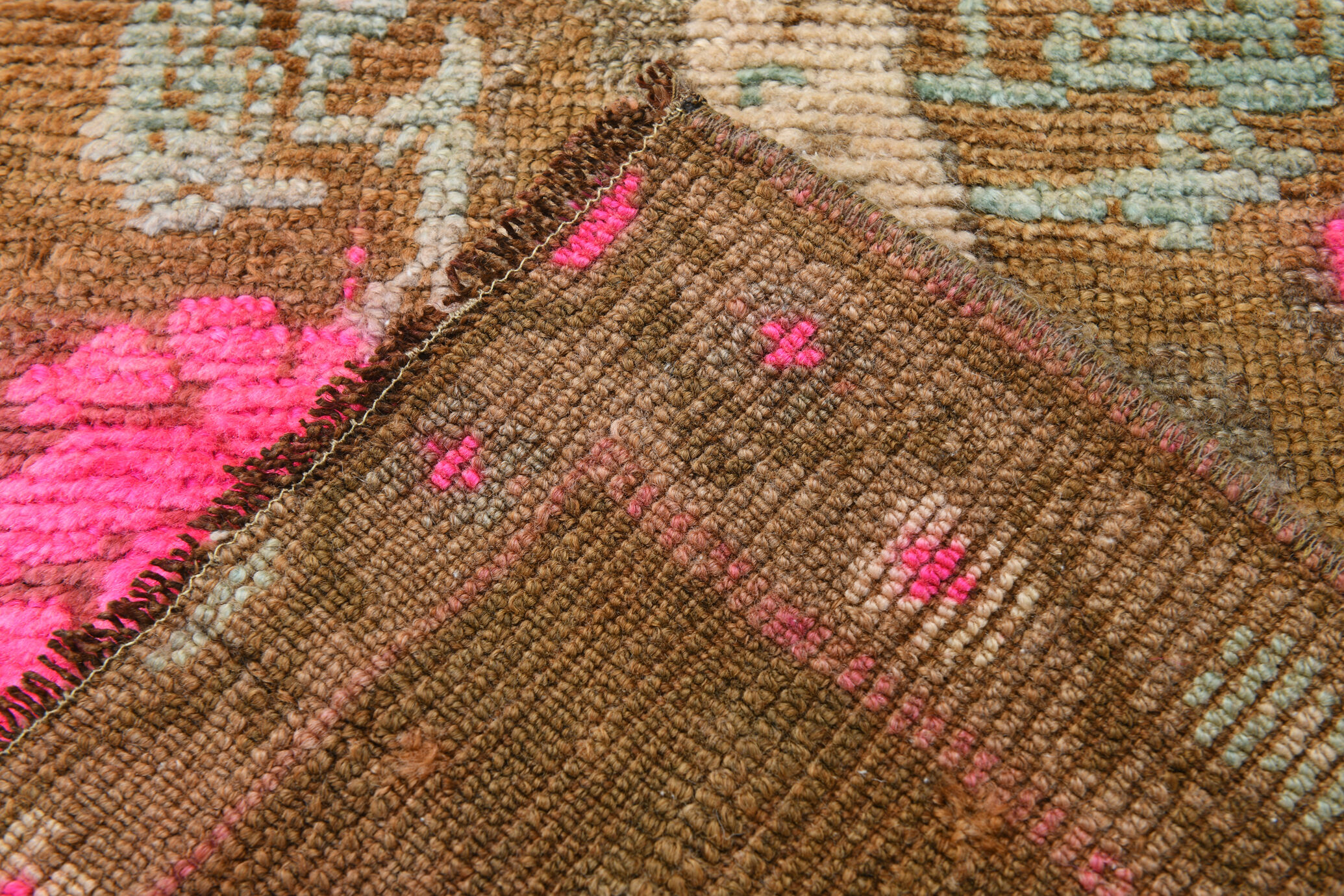 2x3 Brown and Pink Door Mat Rug, 88x56Cm FREE SHIPPING