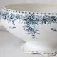 Terre de Fer tureen or salad bowl, Onnaing earthenware, Stella motif, French manufacture