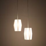 Rare set of 2 pendant lamps by Lars Schiøler for Hoyrup / Hoyruplight / 1960s-1970s