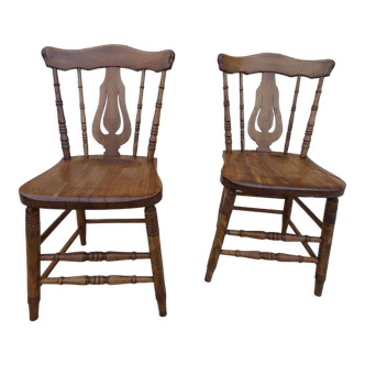 Pair of western style chairs in their patinas