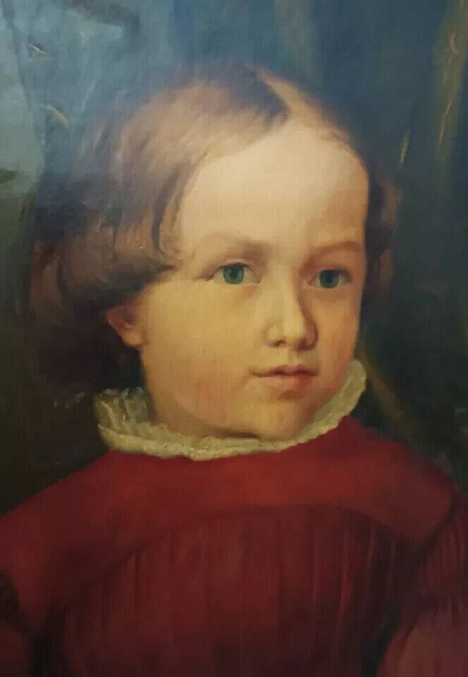 Oil painting on canvas portrait mid-19th century - German school