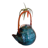 Large ceramic and rattan teapot from the 1950s Yvon Roy