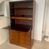 Vintage Scandinavian 2-piece secretary. Rosewood, 1970s