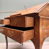 Carel Jacques-philippe Curved Sloping Desk In Louis XV Period Marquetry Stamped